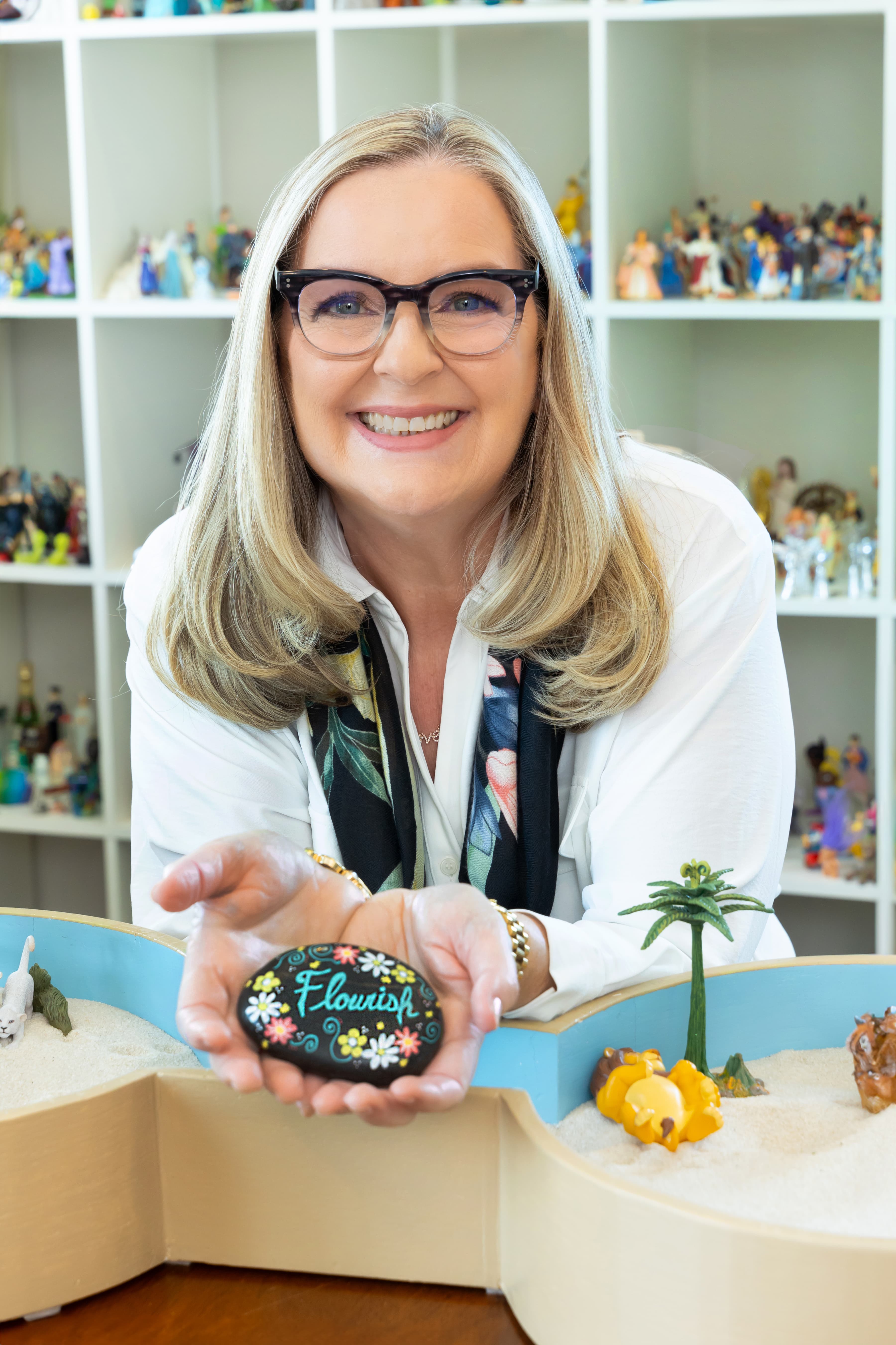 Dr. Mindy Parsons, PhD, LMHC, RPT-S, sand tray and play therapist in Delray Beach, FL